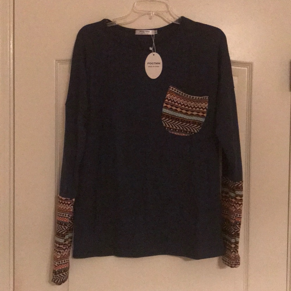 Navy Long sleeve top